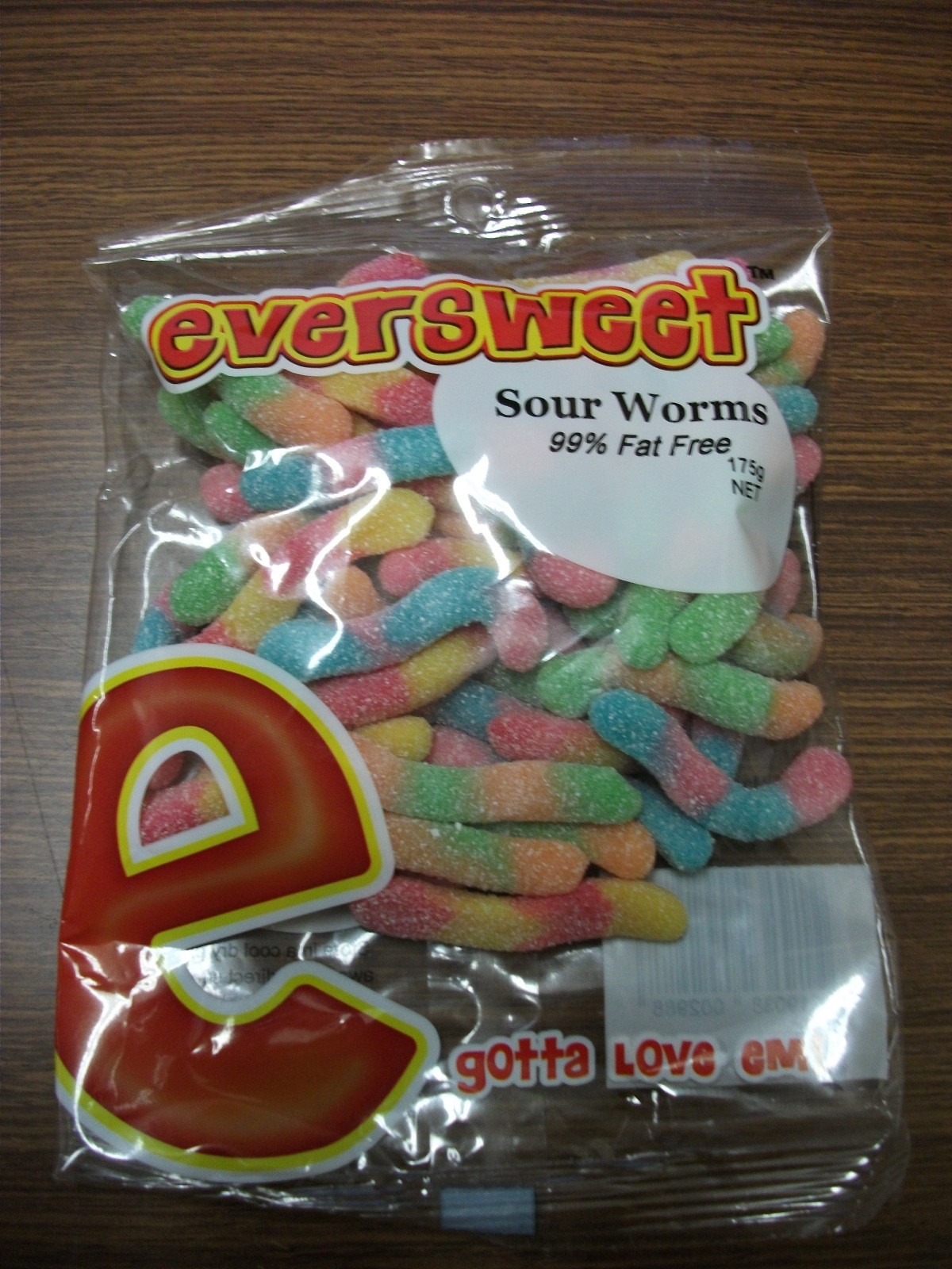 SOUR WORMS 175G