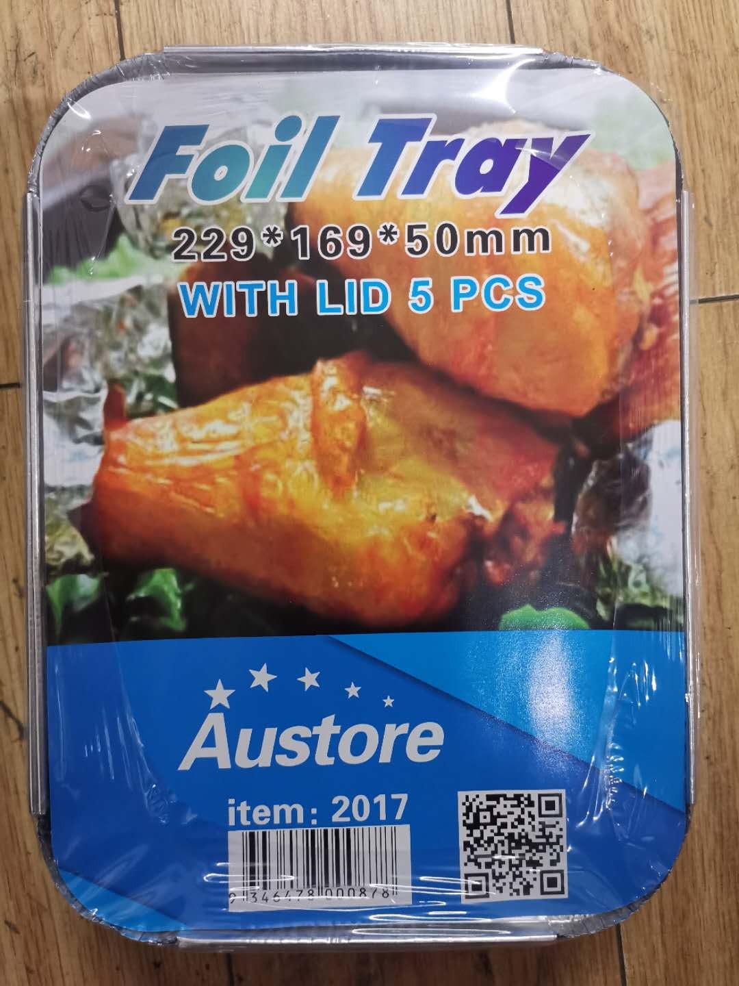foil tray with lid 5pcs 229*169*50mm
