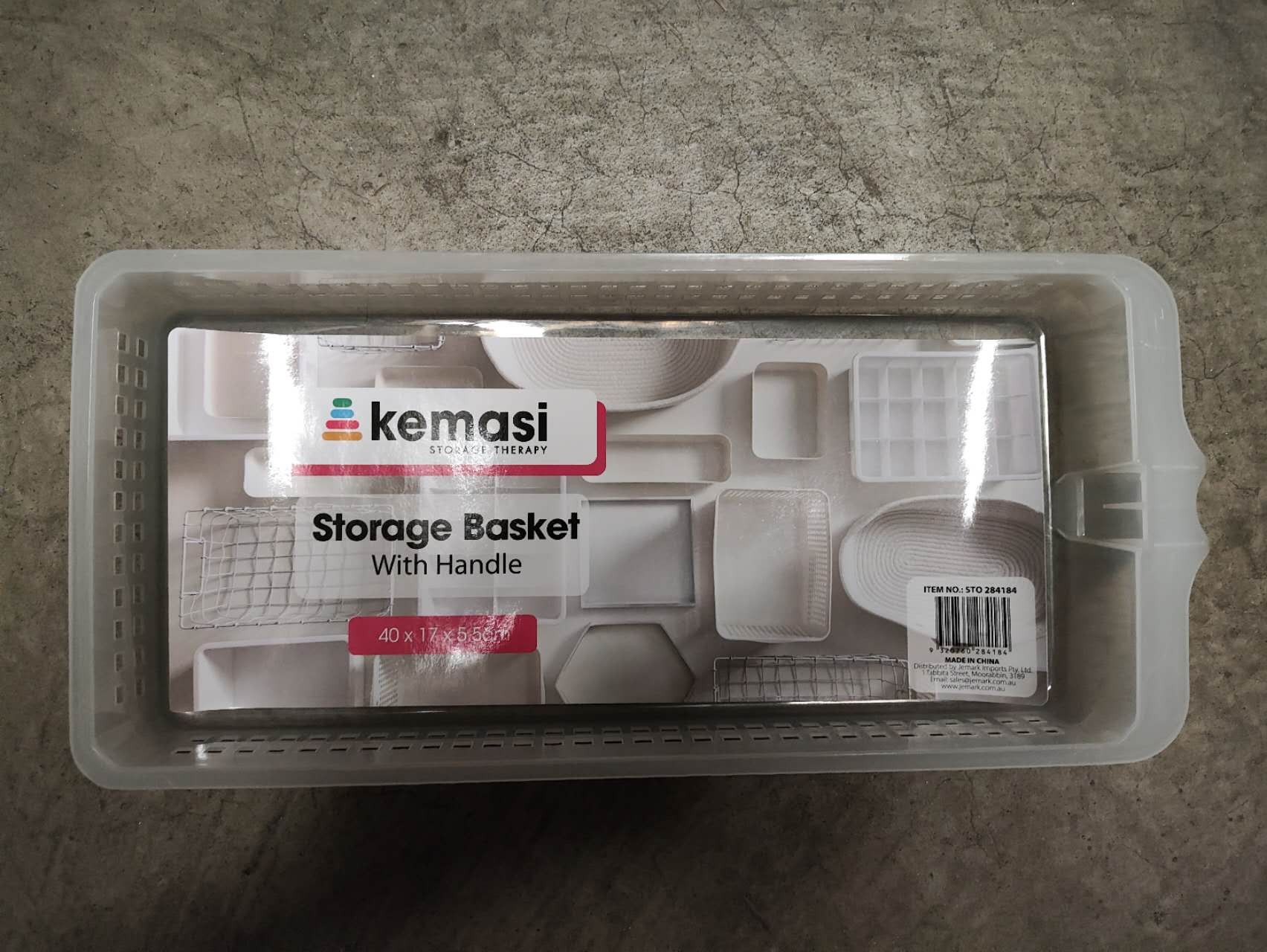 284184, Storage Basket With Handle 40x17x5 5cm