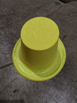 43-851, EASTER CANDY GLITTER YELLOW  TOP HAT