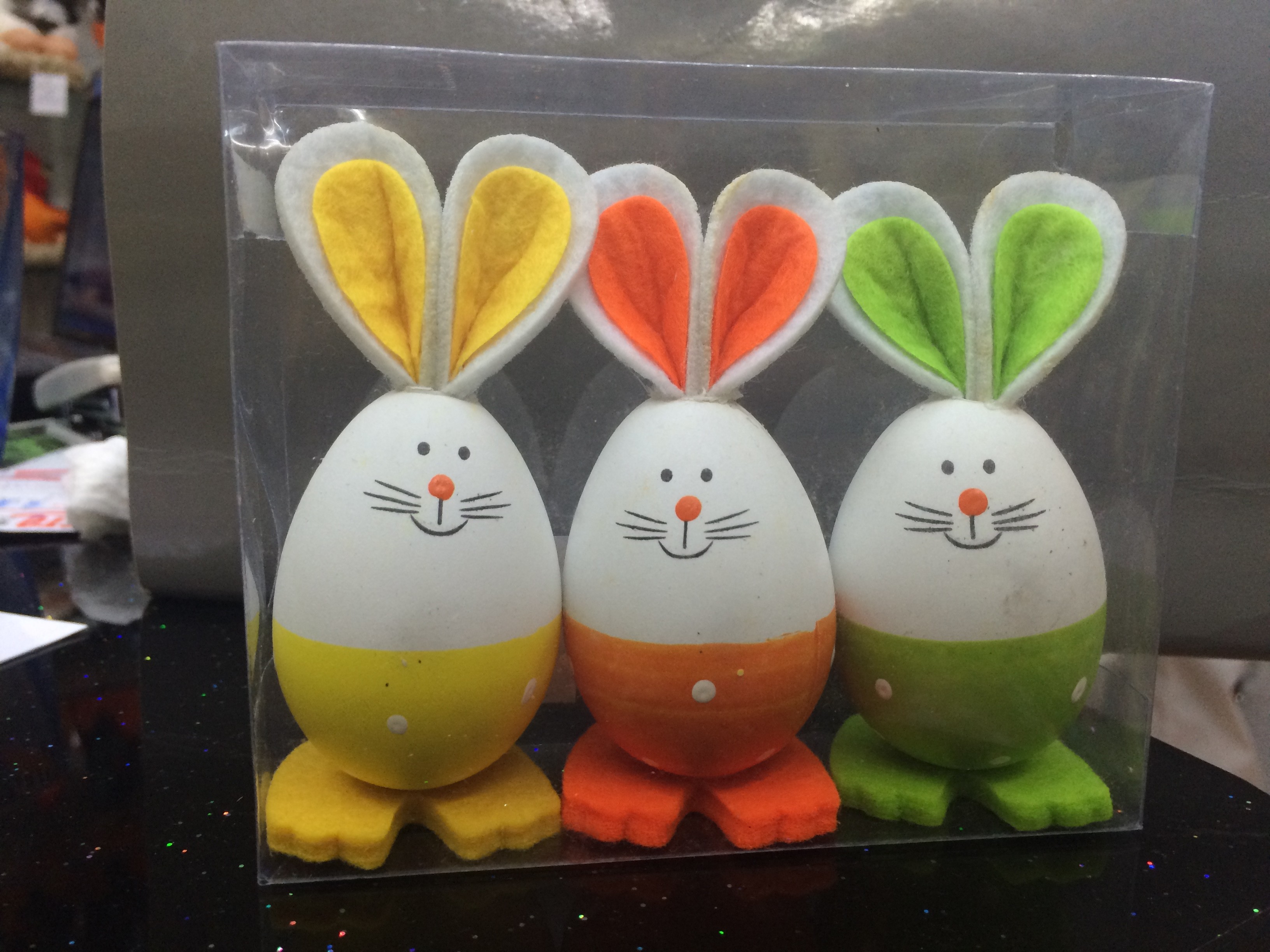 22E4, 43061, Easter deco rabbits 3pcs