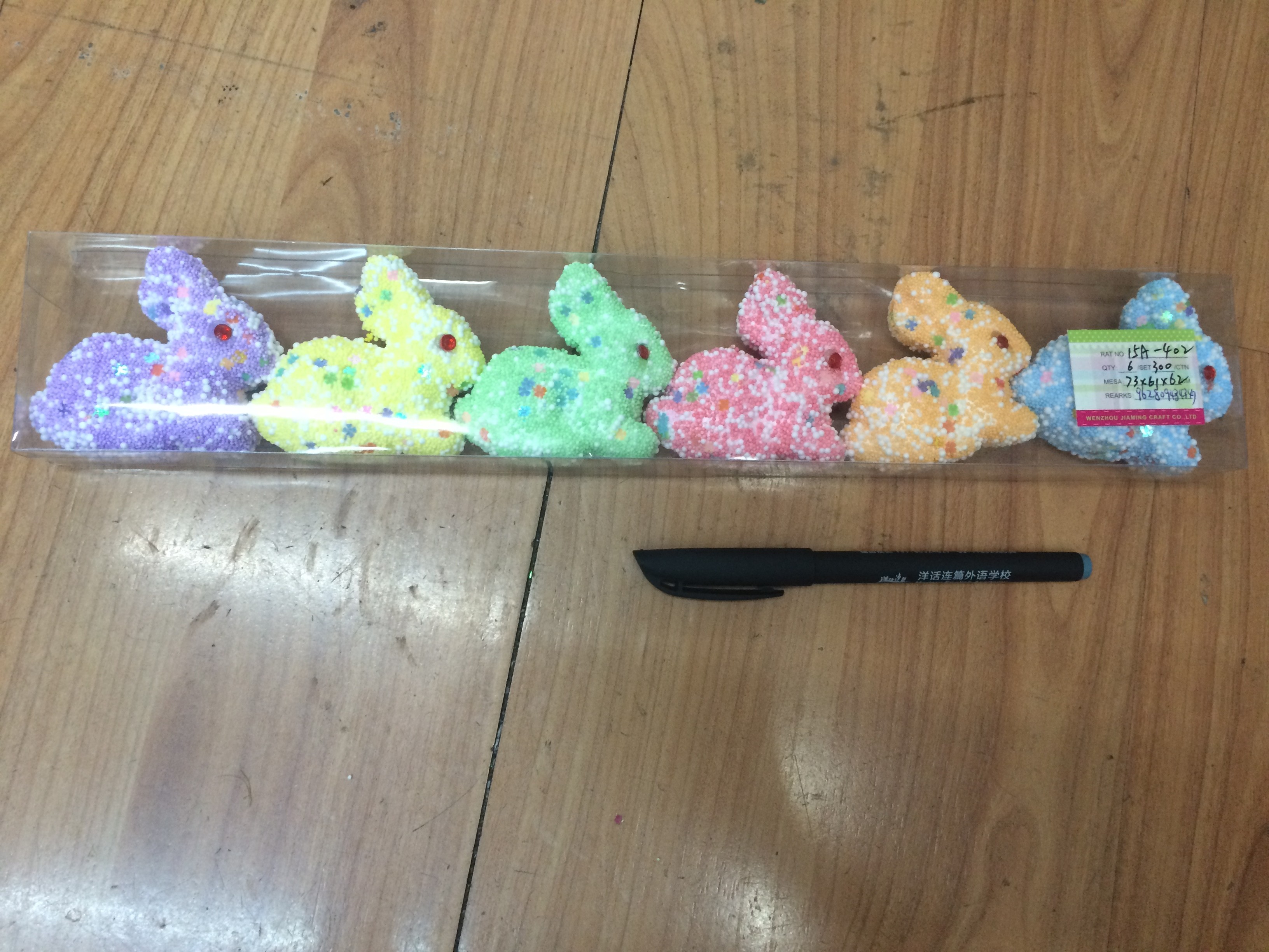 43072, Easter deco rabbits 6pcs