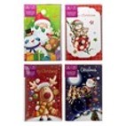 55735, Xmas Cards Box 10 115x177mm Textured Foil Cute