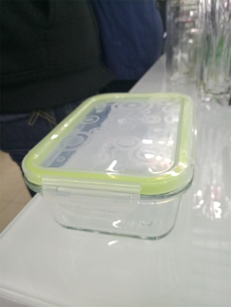 E9L, 56446, glass food container 18*13*7cm