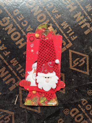 25XC, 57029, SANTA/ SNOWMAN WITH TIE
