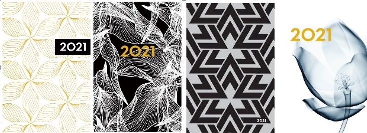 57175, Diary Hard Cover Printed w Foil A6 WTV 4 Asstd