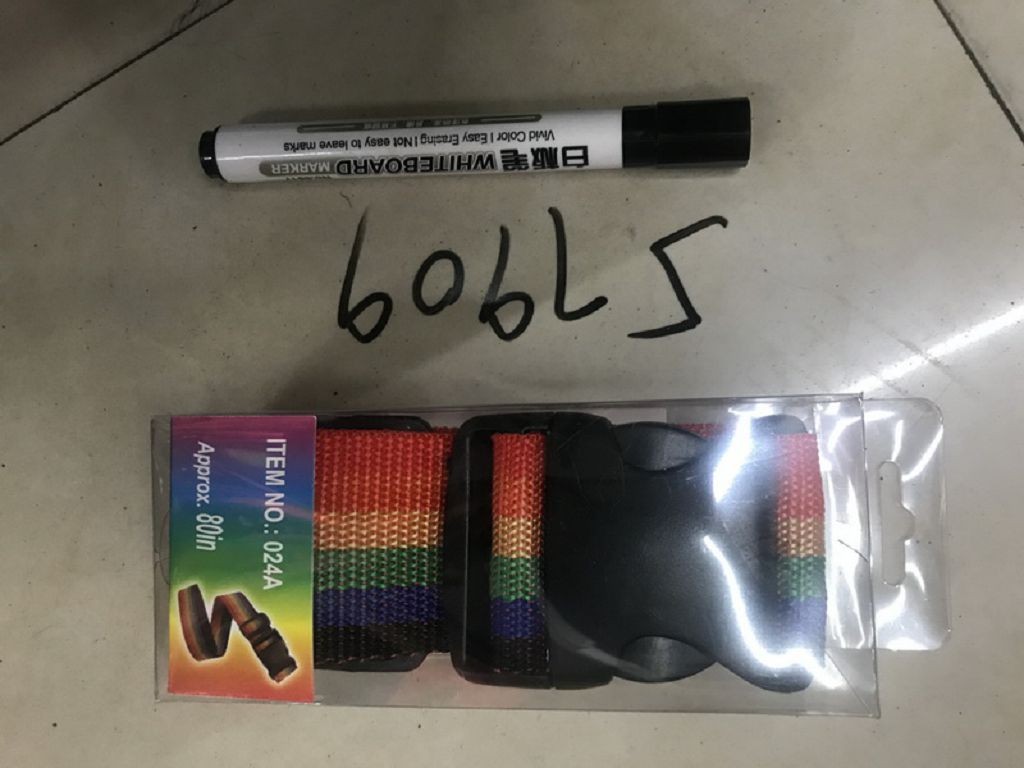 D1L, 57909, luggage strap rainbow