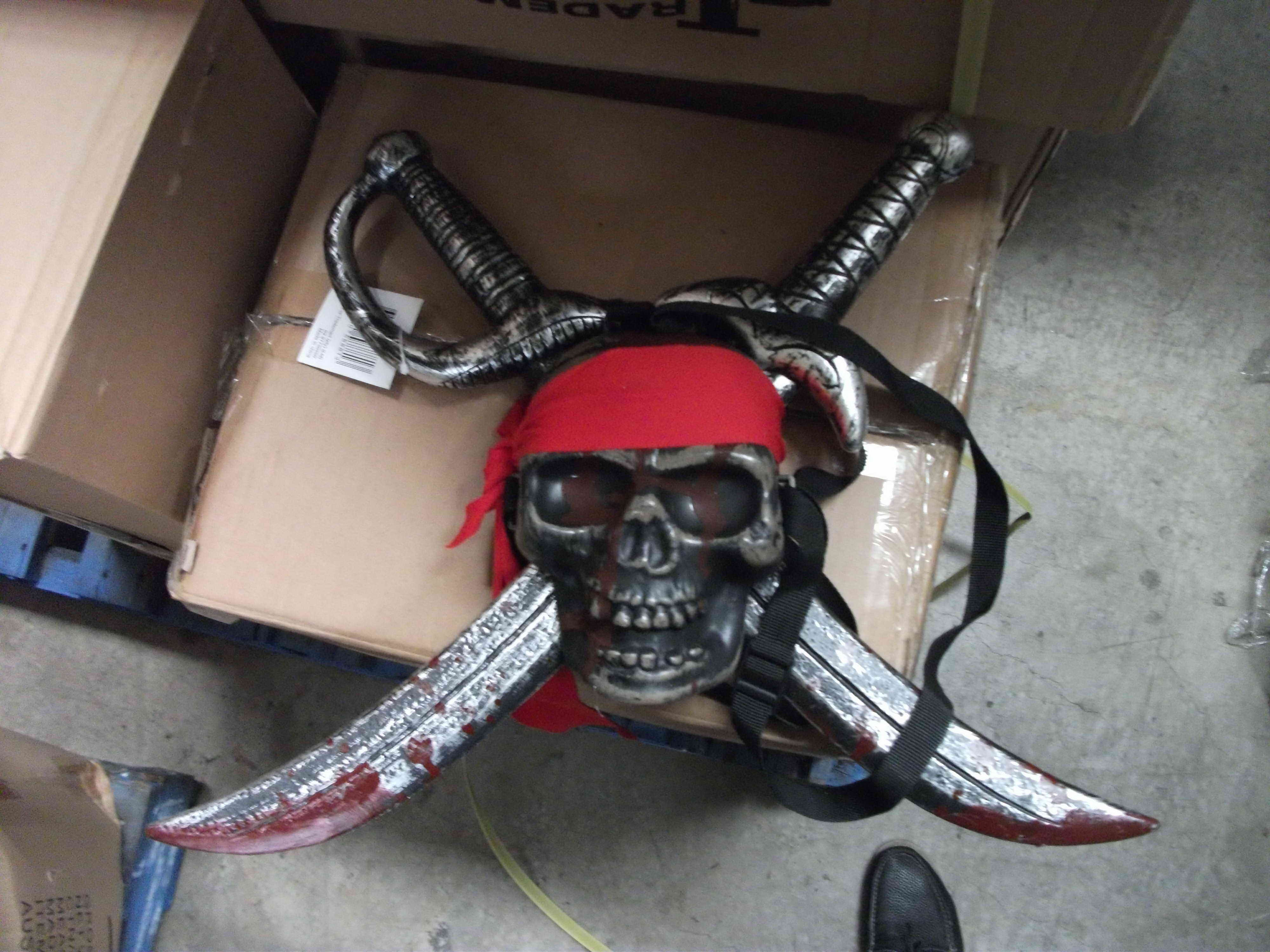 skull w/swords back pack