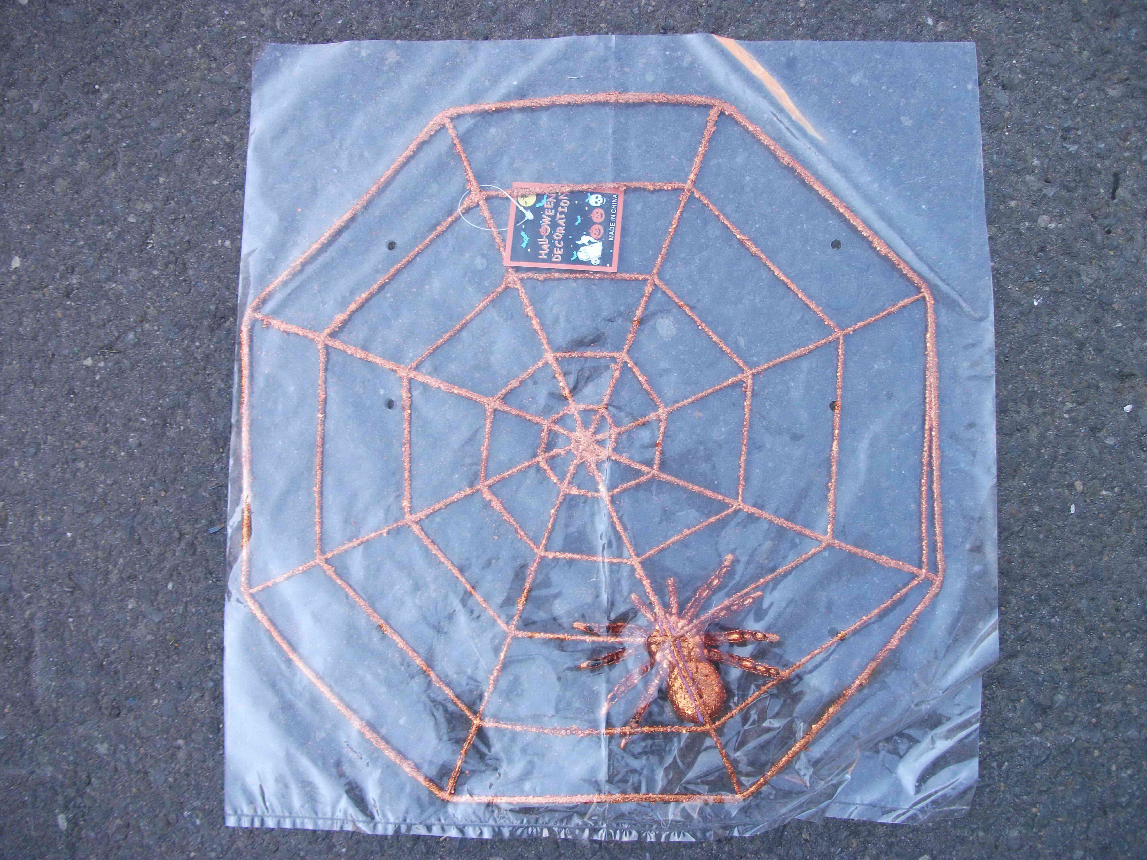 glitter web w/spider