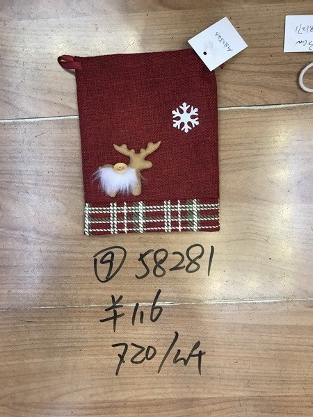 24XA, 58281, Xmas canvas gift bag S