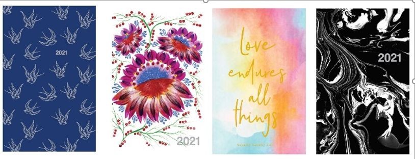58618, Diary Spiral Hard Cover Printed w Foil A5 WTV 4 Astd