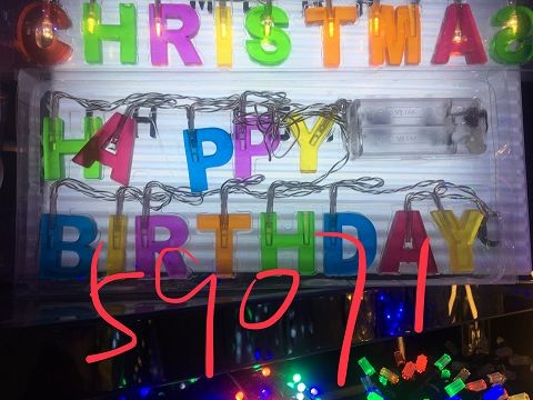 E9L, 59071, happy birthday LED light