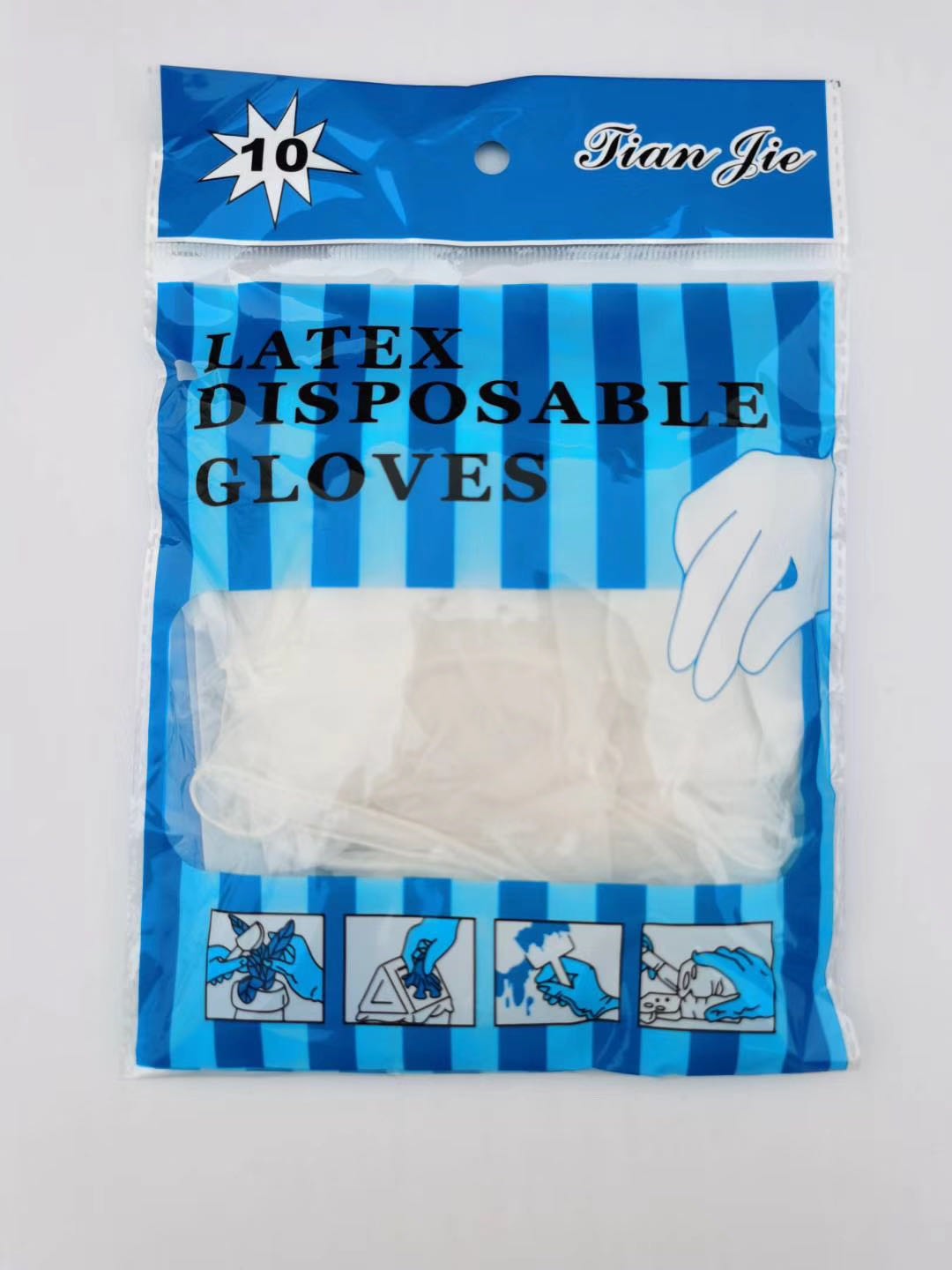 E17H, 59737, disposable latex gloves 10pcs