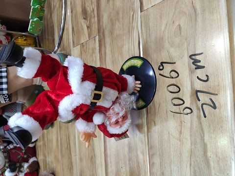 20X24, 60069, Xmas santa toy playing guitar 12"  battery & music