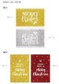 19X19 X22 X23, 60361 dats, Cards Xmas Box 6 120x180mm w Glitter