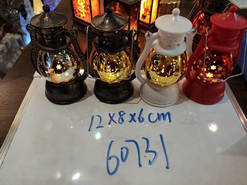20X10, 60731, Xmas lantern deco with battery 12*8*6CM