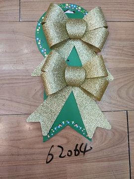 21XE, 62064, Xmas bow 13.5cm red/gold