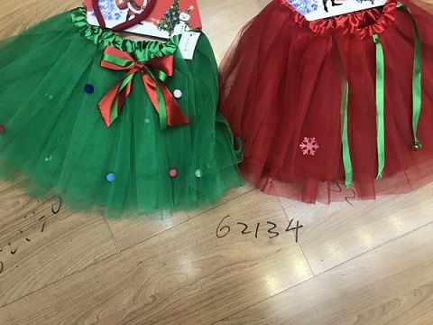 25XB, 62134, Xmas tutu skirt red/green