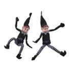 62404, Xmas Elves BB Elf Bendable 2 Asstd