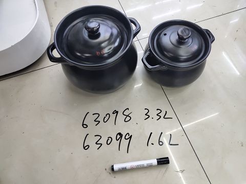E1Z-L, 63098, casserole soup pot black 3.3L
