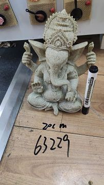 B7M, 63229, Ganesha sitting sculpture 20cm