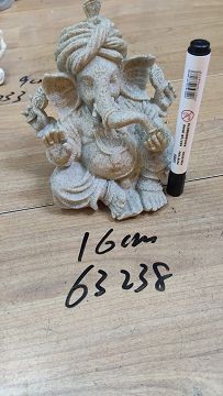 B7M, 63238, Ganesha sitting sculpture 16cm