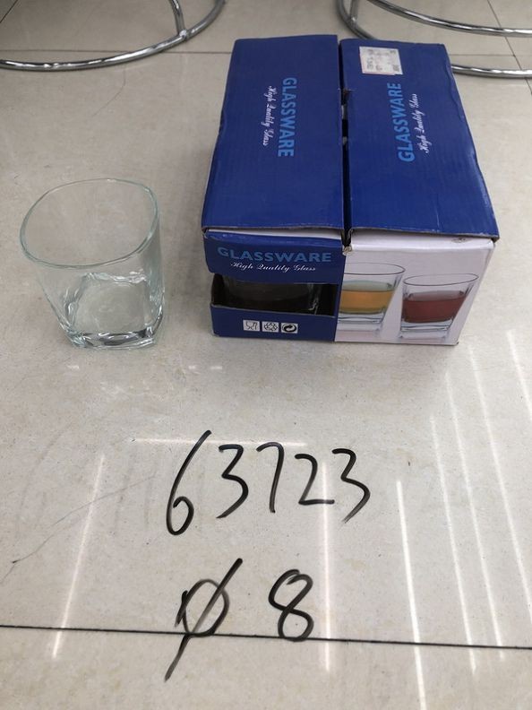 D10M, 63723, glass cup 6pcs D8cm
