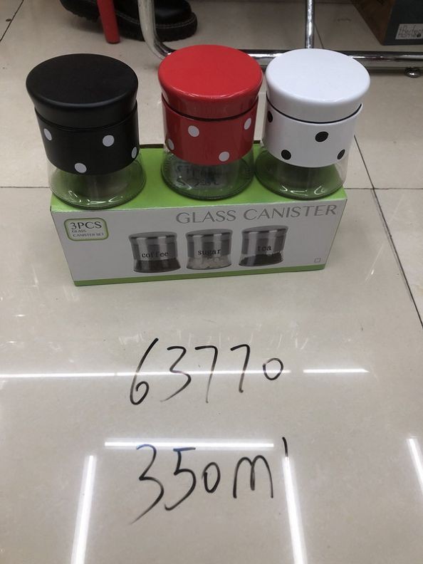 B11L, 63770, glass canister 3pcs 350ml