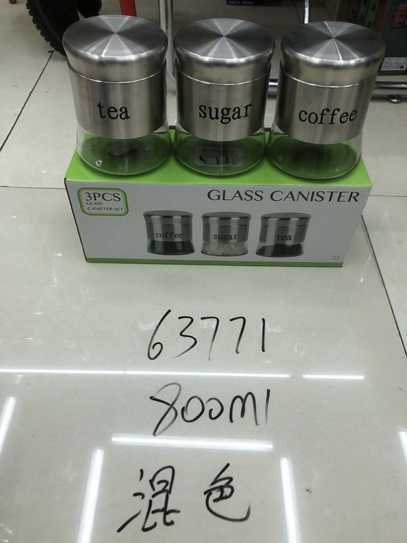 A16Z-L, 63771, glass canister 3pcs 800ml