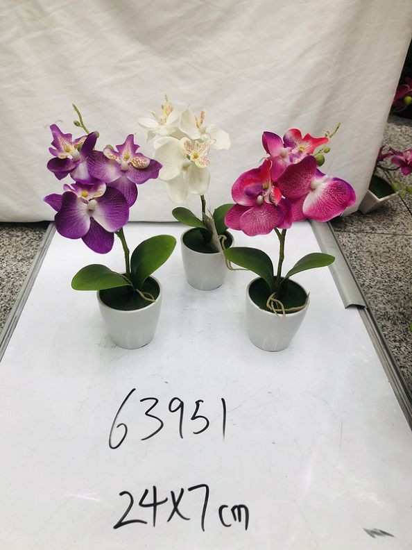 E17T, 63951, artifilcial potted plant phalaenopsis 24x7cm