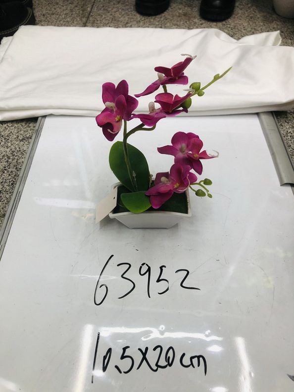 E17T, 63952, artifilcial potted plant phalaenopsis 10.5x20cm