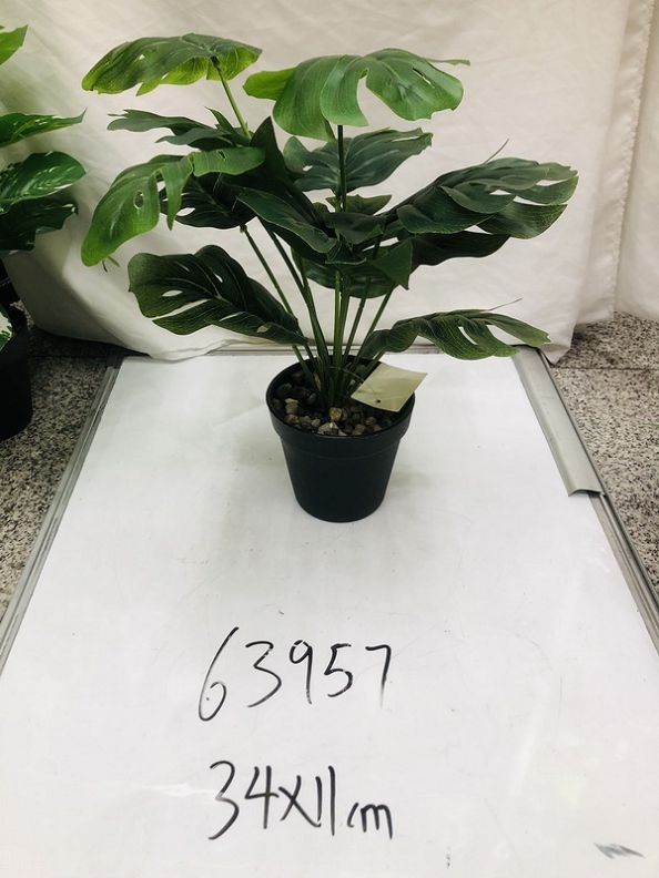 E17T, 63957, artifilcial potted plant 34x11cm