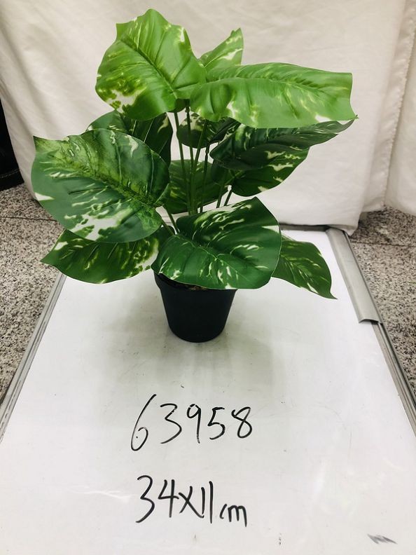 E17T, 63958, artifilcial potted plant 34x11cm