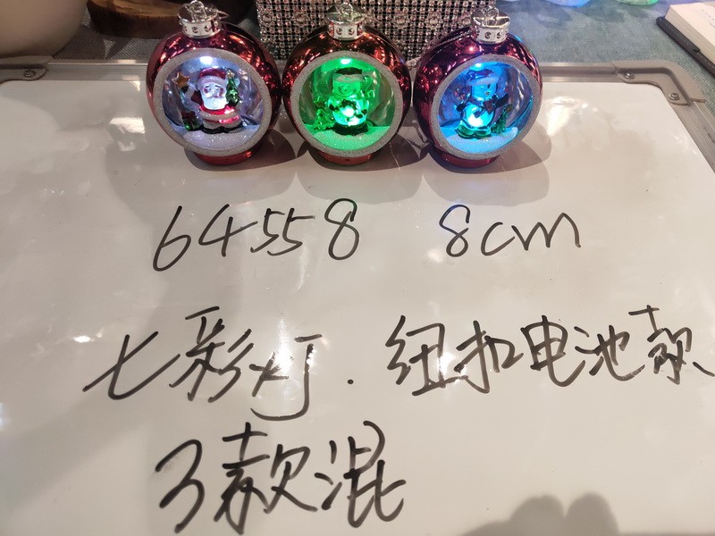 25XA, 64558, Xmas table ornament with light 8cm