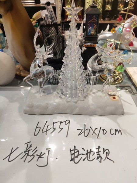 25X24, 64559, Xmas table ornament with music 26*10cm