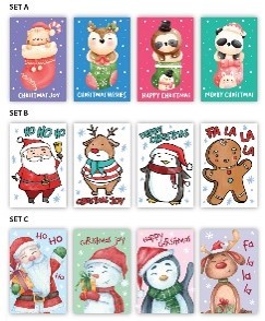 65650 dats, Cards Xmas Box 32 64x96mm Cute