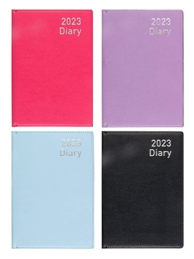 66018, Diary PVC Textured Cover A4 WTV 4 Asstd