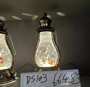 22X22, 66453, Xmas deco lantern with music 11*30cm external rotate