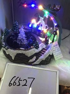 22X34, 66527, Xmas deco train Moon & fountain 25*19*21cm USB & battery