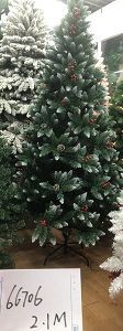 66706, Xmas tree with pine cones 2.1m
