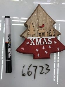25X25, 66723, Xmas hanging deco wood tree 14*13*2cm