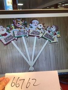 66762, Xmas deco wood stake