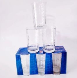 K4M, 67077. glass cup 3pcs 8Dx8.5cm