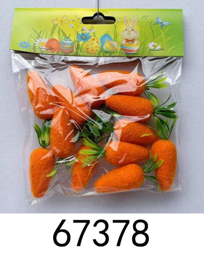 26E2, 67378, Easter carrot 12 pcs 2x6cm