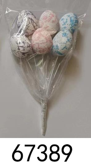 25E2, 67389, Easter egg stick 6pcs 4*6