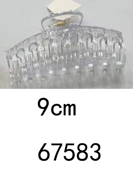 D19M, 67583, Hair Clip 9cm Clear