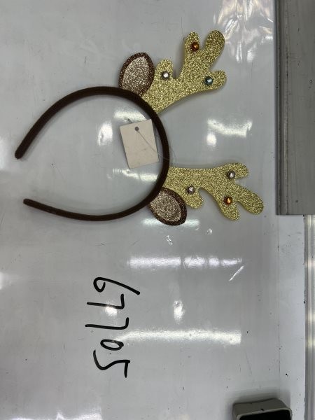 23X28, 67705, Xmas Headband - Brown Reindeer Antlers with Ears