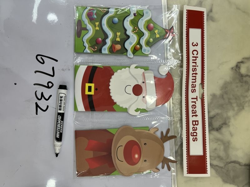 25X29, 67932, Xmas Treat Bags 3pcs