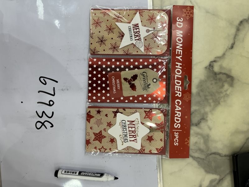25X4, 67938, Xmas Money Holder 3 pcs