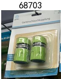 E19L, 68703, Garden Hose Connector 2pc